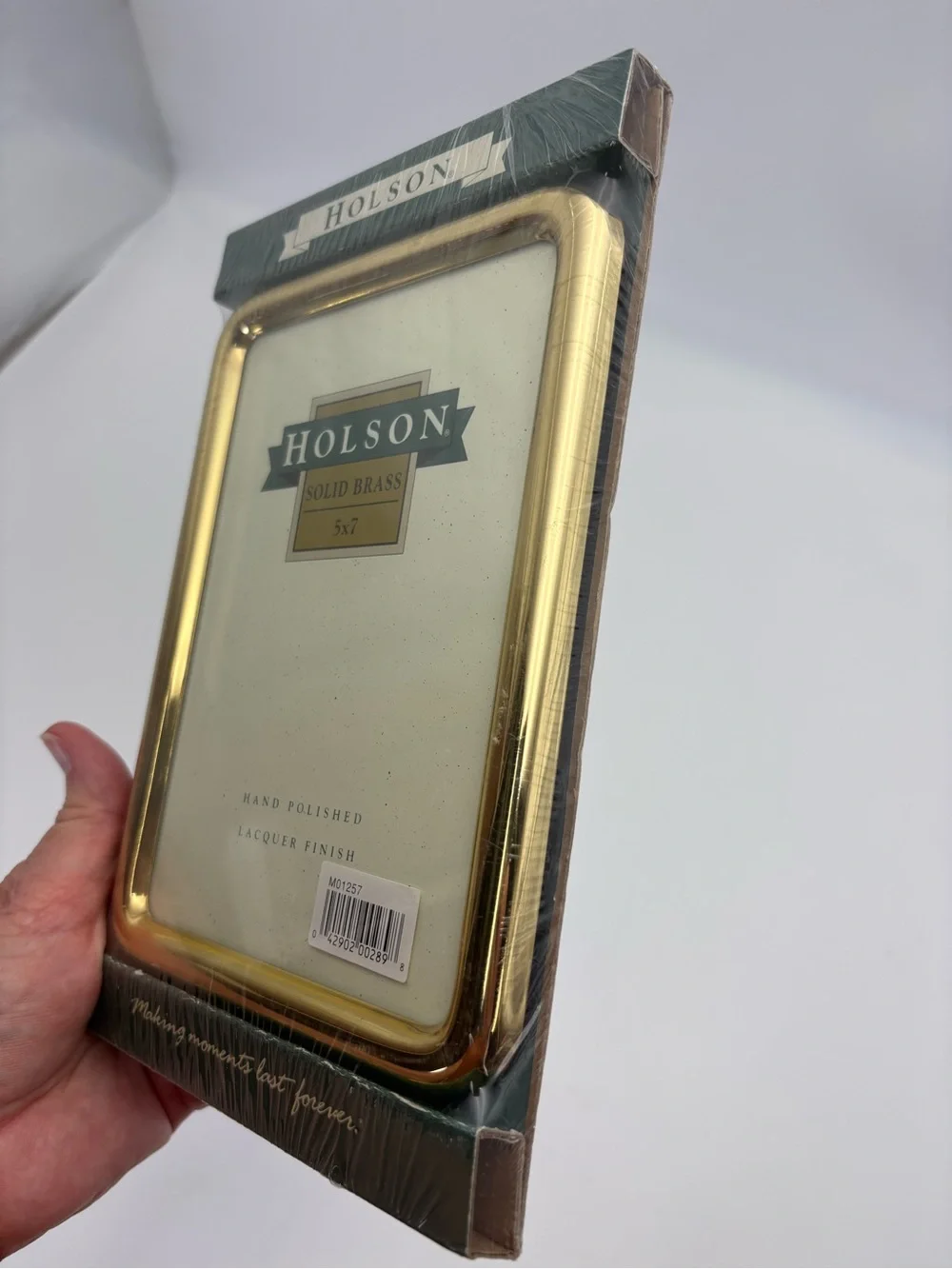 Vintage New Old Stock Solid Brass 5x7 Picture Frame - In Original Package